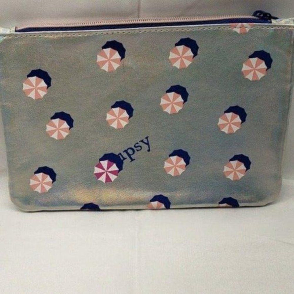 Ispy metallic umbrella makeup cosmetic‎ bag clutch